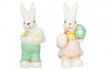 Figurka ceramiczna zając 6,5x5,5x13,3cm