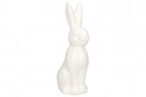 Zając ceramiczny Biały 26cm