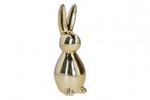 Zając ceramiczny Galwaniczny złoty 26cm
